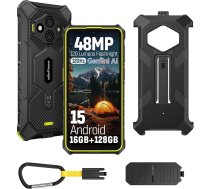 Ulefone RugKing 3 Pro āra mobilais tālrunis Android 15 AI izturīgs viedtālrunis, 5700 mAh akumulators, 16GB + 128GB/SD-2TB, Octa-Core 48MP 6,56 collu 120Hz, 120LM super lukturis/3 karšu slots/IP68/IP69K/OTG/NFC/GPS