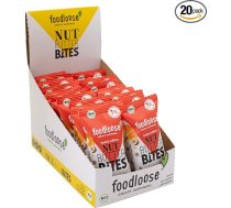 foodloose Bio-Nut Butter Bites Orange Cinnamon | Ziemassvētku uzkoda no dateļu riekstiem ar krēmveida riekstu un apelsīnu kanēļa pildījumu | Vegāniskas, bioloģiskas, bez lipekļa un bez rafinēta cukura | Vērtību iepakojums (20 x 40 g)