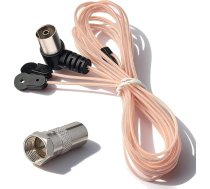 Bingfu FM/FM radio antena iekštelpu antena ar 75 Om koaksiālo savienotāju un F savienotāja adapteri radio Sherwood Yamaha Marantz Pioneer Oenon
