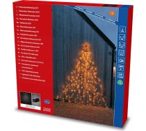 Konstsmide 4041-800 LED gaismas aizkars "Trīsstūris" ar zvaigzni, 304 dzintara diodes, 30 V, āra (IP44), 3,6 W, melns kabelis