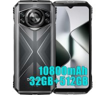 DOOGEE S118 (2025) Āra mobilais tālrunis bez līguma 10800 mAh, 32GB + 512GB/2TB MTK G100 Octa-Core Android 14, 6,6 collu FHD+ būvlaukumu mobilais tālrunis, 50MP AI kamera, IP68 ūdensizturīgs/NFC/GPS, melns