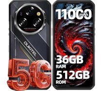 OUKITEL WP62 5G āra mobilais tālrunis Android 15, 36GB RAM + 512GB ROM/2TB āra viedtālrunis bez līguma 11000mAh/33W, 6,6 collu FHD+ 120Hz būvlaukuma mobilais tālrunis, 108MP + 32MP kamera