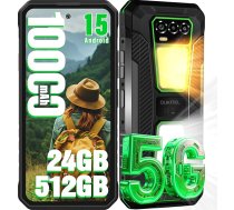 OUKITEL WP58 Pro āra mobilais tālrunis 5G, 24GB + 512GB/1TB, 10000mAh/33W āra viedtālrunis Android 15, 6,7 collu/120Hz izturīgs viedtālrunis, dubulta kempinga gaisma, 64MP būvlaukuma mobilais tālrunis, 5G