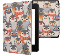 kwmobile Flip Case saderīgs ar Amazon Kindle Paperwhite 11th Generation 2021 Case - Flip Case for Kindle Paperwhite Case with Magnetic Closure - Penguins