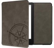 kwmobile Flip Case saderīgs ar Amazon Kindle Paperwhite 11th Generation 2021 Case - Flip Case for Kindle Paperwhite Faux Leather Case - Compass Vintage