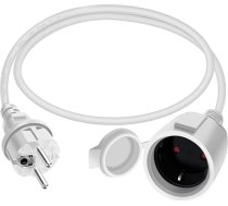 Strāvas pagarinātājs Schuko White 16 A / 250 V Schuko pagarinātājs, aizsargkontaktu pagarinātājs, IP44 kabelis lietošanai ārpus telpām vai telpās, mājās, birojā (balts, 1,5 m)