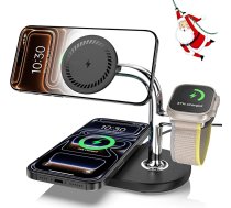Bezvadu lДЃdД“tДЃjs Apple, 3 in 1 bezvadu uzlДЃdes stacija iPhone 16/15/14/13/12, lДЃdД“tДЃjs Apple Watch 10/9/8/7/6/6/SE, induktД«vДЃ uzlДЃdes stacija AirPods 4/Pro