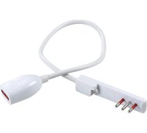 Naktsgaldiņa pagarinājums 0.5m Flat 10A White