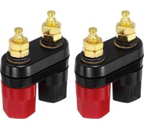avota karte Bananenstecker, 10 A, 5 x 4 mm, Einsatzmontage, Bananenbuchse, 4 mm Buchsenstecker für Bananenstecker, Rot und Schwarz, 2 Stück