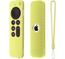 Silikona futrālis Apple TV 3. paaudzes Siri tālvadības pults Apple TV 4K 2. paaudzes 2021 tālvadības pults vāciņš (zaļš, mirdzošs)