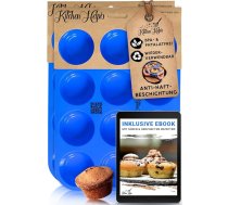 2 komplekti, 12 silikona kēksu veidnes, BPA-Free, nesadalāms kēksu paplātes, silikona bonusa recepšu grāmata, kēksu cepšanas veidne, trauku mazgājamā mašīnā, kēksu veidne, kēksu cepšanas forma, kēksu cepšanas forma
