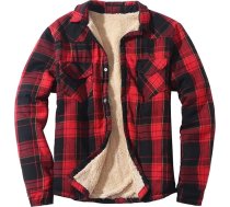 Vīriešu flīsa termiskais krekls Silts flaneļa krekls Lumberjack krekls Ziemas iekšējā flīsa jaka Vīriešu silta Sherpa oderēta flīsa pārbaudīta flaneļa krekls jaka