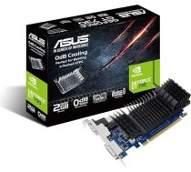 ASUS GeForce GT 730 2 GB GDDR5 zema profila grafiskā karte klusai HTPC komplektācijai (ar I/O portu kronšteiniem) GT730-SL-2GD5-BRK
