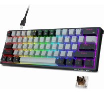 AULA F3261 Mehāniskā spēļu klaviatūra 60% kompakts RGB kabelis datoram/tabletam/PS/Xbox, QWERTY, brūns slēdzis