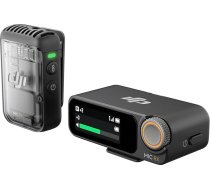 DJI Mic 2 (1 raidītājs + 1 uztvērējs), bezvadu mikrofons ar inteliģentu trokšņu slāpēšanu, iekšējais 32 bitu pludiņu ieraksts, optimizēta skaņa, 250 m diapazons, mikrofons priekš iPhone, Android