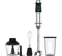 Cecotec rokas blenderis Power TitanBlack 1500 XL Cream & Crush. 1500 W, CrossBlades tehnoloģija ar 4 asmeņiem ar melnu titāna pārklājumu, īpaši gara pamatne, pretšļakatu aizsargājošs asmeņu ieliktnis, 800 ml glāze.