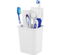 Linkidea Elektriskās zobu birstes akumulatora turētājs pašlīmējošs vannas istabas dušas sienas turētājs, kas saderīgs ar Oral-B iO sērijas Spinbrush Pro 7AM2M (balts)