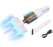 Topyond USB uzlādējams bezvadu rokas putekļu sūcējs, putekļu sūcējs ar UV gaismu, piemērots automašīnai un mājai, putekļu ērcīšu un mājdzīvnieku matu tīrītājs (balts)