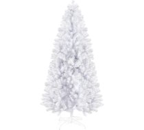 Prextex Baltā Ziemassvētku eglīte - 180 cm augsta, 1200 galotnes - augstas kvalitātes izvelkamā mākslīgā Ziemassvētku eglīte, sniega egle baltā krāsā, viegla un viegli saliekama ar metāla statīvu