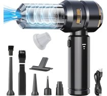 Semflagree Bezvadu mini rokas putekļsūcējs, 23000PA jaudīgs ciklona sūkšanas jaudas USB uzlādējams portatīvais putekļsūcējs automašīnas putekļsūcējs mājdzīvnieku matiem, automašīnai, mājai, birojam, virtuvei (melns)