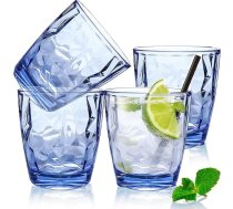 Plastmasas krūzes 300ml akrila dzeramās glāzes Plastmasas krūzes Nesadalāmas ūdens krūzes Kokteiļu glāzes Pārnēsājamas ūdens glāzes Plastmasas piknika glāzes Sulai Alus Tēja Piens 4
