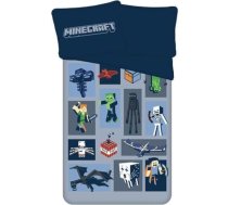 Jerry Fabrics F Minecraft gultasveļas komplekts - 2 gabali - bērniem - Segas pārvalks - 140 x 200 cm - Spilvens - 70 x 90 cm - 100% kokvilna