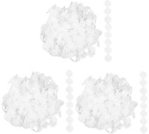 LALAFINA 3 komplekti Apģērbu tilla audums Lace Trim Ziedi Kāzu spilvens Lace Lace Pearl Black Lace Fabric Fat Quarter Bundle Sequin Door Curtain Embroidery White Polyester Yarn 3 gab x 3