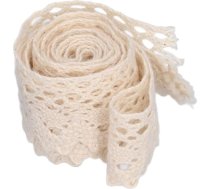 Mīksta, ērta kokvilnas mežģīņu lenta, eleganta stila, ar rokām darināta dāvanu iesaiņošana, 20 jardi sieta apdares kāzu ballīšu dekorēšanai (bēšs)