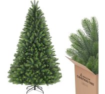 SALCAR 100% PE plastmasas eglīte, 180 cm, mākslīgā eglīte ar 762 PE zaru galiem, eleganta Nordmann egle, ar cimdiem un metāla statīvu.