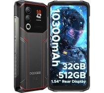 DOOGEE Blade 20 Ultra Āra mobilais tālrunis bez līguma, 32GB + 512GB/2TB Āra viedtālrunis 10300mAh, 1,54 collu aizmugurējais displejs 6,6 collu HD+, 50MP + 8MP, Octa Core T7250 Android 14, 3 karšu slots/NFC