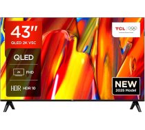TCL 43V5C - 43 collu Full HD Smart QLED Direct LED televizors ar Android TV un HDR - saderīgs ar Google Cast un Google Home, plāns dizains