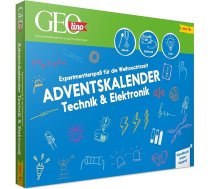 FRANZIS 67171 - GEOlino Adventes kalendārs, 24 aizraujoši eksperimenti no tehnoloģijas un elektronikas, ar daudzām elektroniskām sastāvdaļām bērniem no 8 gadu vecuma, kas mīl tehniku