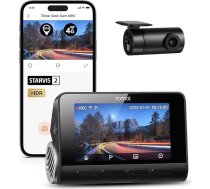 70mai 4K Dashcam A810, HDR divkanālu Dash Cam ar 128GB SD karti, Sony STARVIS 2, nakts pūces redzamība, priekšējā un aizmugurējā 24/7 stāvvietas uzraudzība, AI sensors, GPS, ADAS, WiFi un lietotņu vadība, līdz 256 GB
