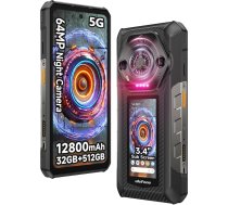 Ulefone Armor 30 Pro āra mobilais tālrunis 5G ar dubulto ekrānu, 32GB + 512GB/2TB, 6,95 collu FHD+ 120Hz un 3,4 collu sekundārais displejs, 12800mAh 66W, 50MP + 64MP nakts redzamība + 32MP, Android 14, WiFi 6E/NFC