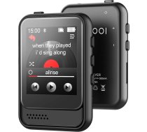 Bluetooth MP3 atskaņotājs, portatīvais mūzikas atskaņotājs ar iebūvētu Micro SD kartes slotu un HD skaļruni, atbalsta FM radio, balss ierakstīšanu, pilnībā skārienjūtīgs ekrāns, maksimāli 256 GB paplašināms