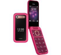 Nokia 2660 Flip telefons ar 2,8 collu displeju, 4G savienojumu, saderību ar dzirdes aparātu (NAS), iebūvētu kameru, MP3 atskaņotāju, bezvadu FM radio un klasiskām spēlēm (Dual SIM) - Rozā krāsā