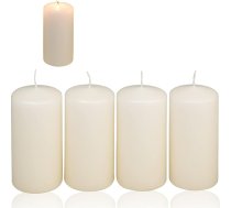 Smart-Planet 4 sveču komplekts Ziemassvētku gaisotnes sveces - krēma krāsā - 4,8 cm x 8 cm - Ziemassvētku sveces Adventes vainags - Adventes sveces Ziemassvētku rotājums