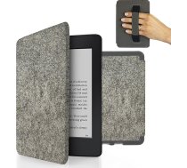MyGadget filca futrālis Amazon Kindle Paperwhite 10. paaudzes (2018. gada modelis - PQ94WIF - 6 collas) ar siksniņu un automātiskās miega/modināšanas funkciju - gaiši pelēks