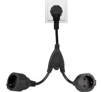 AZ GOGO 2-in-1 pagarinātājs ar kontaktligzdām, dubultā kontaktligzda 16A/250V, kontaktligzdas adapteris IP44 - paredzēts virtuvei, birojam un mājsaimniecībai