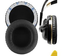 Steelseries Siberia V1, V2, V3 austiņu rezerves auss spilventiņš / auss spilventiņš / auss glāzes / auss vāciņš / auss pārvalks / austiņu spilventiņu remonta detaļas (melna āda)