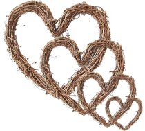 4 gabali Sirds formas vainags, dabīgie vīnogulāju vainagi, klasiskie Ziemassvētku vainagi, rotangpalmas sienu rotājumiem, Helovīna vainags, DIY vainags, Lieldienu vainags, sienu rotājumi, ar rokām pīti vainagi (25+20+)
