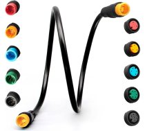Julet Elektriskā velosipēda pagarinātāja kabelis 2/3/4/5/6 Pin ūdensizturīgs vīriešu dzimuma sieviešu līdz vīriešu pagarinātāja kabelis signāla bremžu indikatoram elektriskajam velosipēdam (3 pin vīriešu līdz vīriešu)