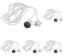 PremiumCord PPE1-03 Pagarinātājs 230 V, 3 m, ar bērnu slēdzeni, barošanas kabelis, barošanas kabelis, Schuko pagarinātājs, kontaktligzda ar F tipa kontaktligzdu, 3 m, balta krāsa (5 gabali)