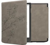 kwmobile Korpuss saderīgs ar Pocketbook InkPad 4 / Color 3 / Color 2 / Vivlio InkPad 4 / InkPad Color 3 Korpuss - mākslīgās ādas vāciņš - Magnolijas pelēks