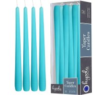 Hyoola Taper Candles - 30 cm, gaiši zilas/ tirkīza krāsas, galda sveces bez pilienu novadīšanas - sveces, kas deg 10 stundas - 12 gab. iepakojumā