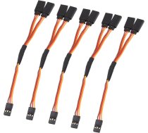 5 gab 150mm Y tipa pagarinātās līnijas pagarinājuma pagarinātāja vadu kabelis Futaba JR Y Harness servo vadu pagarinājumam