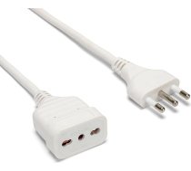 VELAMP Prolit16A-5 pagarinātājs 5 m 16 A kontaktdakša un dubultā kontaktligzda 10/16 A balta Kabeļa šķērsgriezums 3G1 mm
