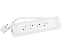 Legrand 049404 Pagarinātājs ar 4 kontaktligzdām un zemējuma vadu - balts