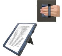 kwmobile Hülle saderīgs ar Amazon Kindle Scribe (2024) Hülle - Flip Case mit Handschlaufe - Mākslīgs vāciņš - Dunkelblau Dunkelgrau