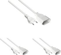Good Connections® Euro pagarinātājs balts 5 m (3 gab.)